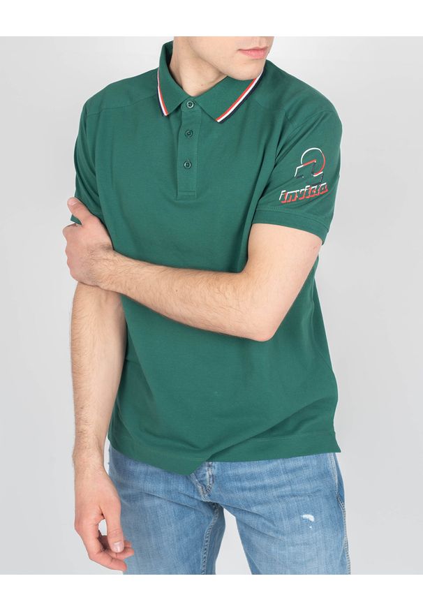 Invicta Koszulka Polo | 4452241 / U | Mężczyzna | Zielony. Okazja: na co dzień. Typ kołnierza: polo. Kolor: zielony. Materiał: bawełna. Długość rękawa: krótki rękaw. Wzór: nadruk. Styl: klasyczny, casual