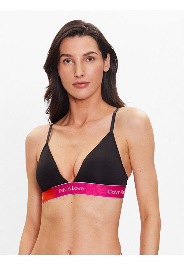 Calvin Klein Underwear Biustonosz braletka 000QF7254E Czarny. Kolor: czarny. Materiał: bawełna