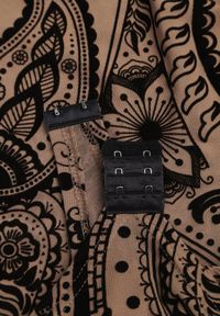 Born2be - Brązowe Body z Siateczki Mophel. Okazja: na co dzień. Kolor: brązowy. Materiał: jeans, materiał, wiskoza, welur. Styl: casual, elegancki #5