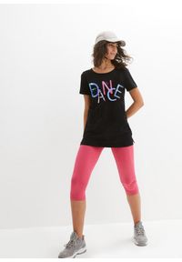 bonprix - T-shirt z nadrukiem w stylu retro. Kolor: czarny. Wzór: nadruk. Styl: sportowy, retro #2