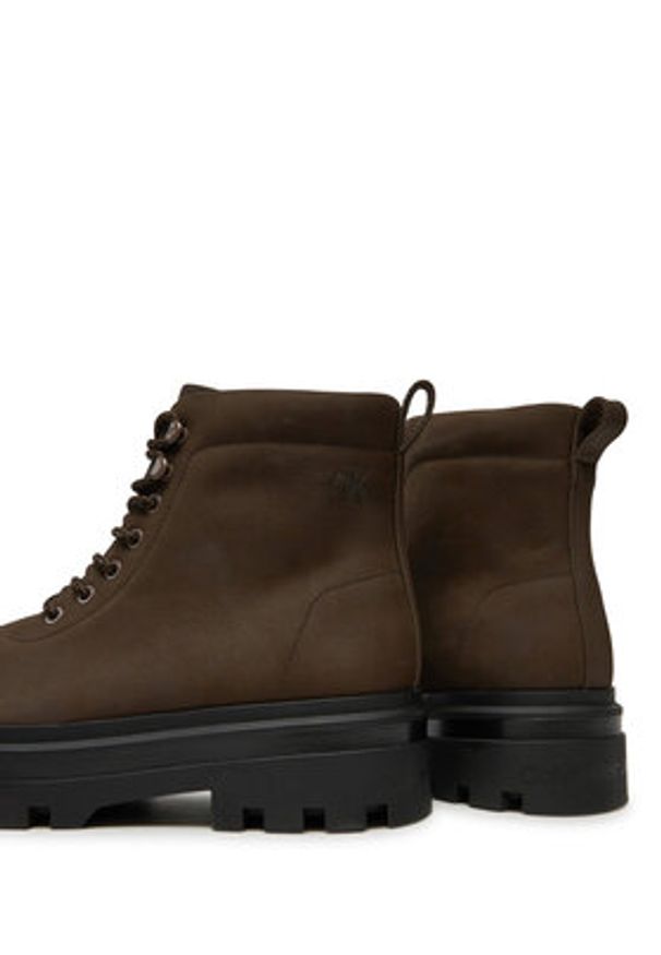Calvin Klein Jeans Trapery Lugged Laceup Boot Oxf Hiking Nb YM0YM01076 Brązowy. Kolor: brązowy. Materiał: skóra