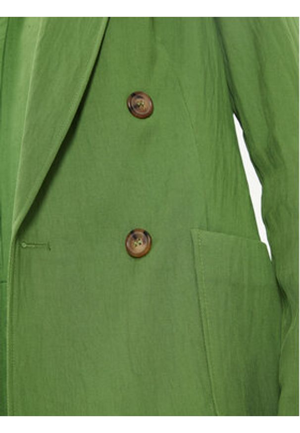 United Colors of Benetton - United Colors Of Benetton Marynarka 27OZDW025 Zielony Regular Fit. Kolor: zielony. Materiał: lyocell, wiskoza