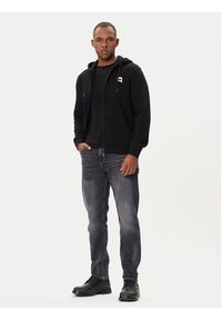 Karl Lagerfeld - KARL LAGERFELD Bluza 705045 554910 Czarny Regular Fit. Typ kołnierza: dekolt w karo. Kolor: czarny. Materiał: bawełna #3