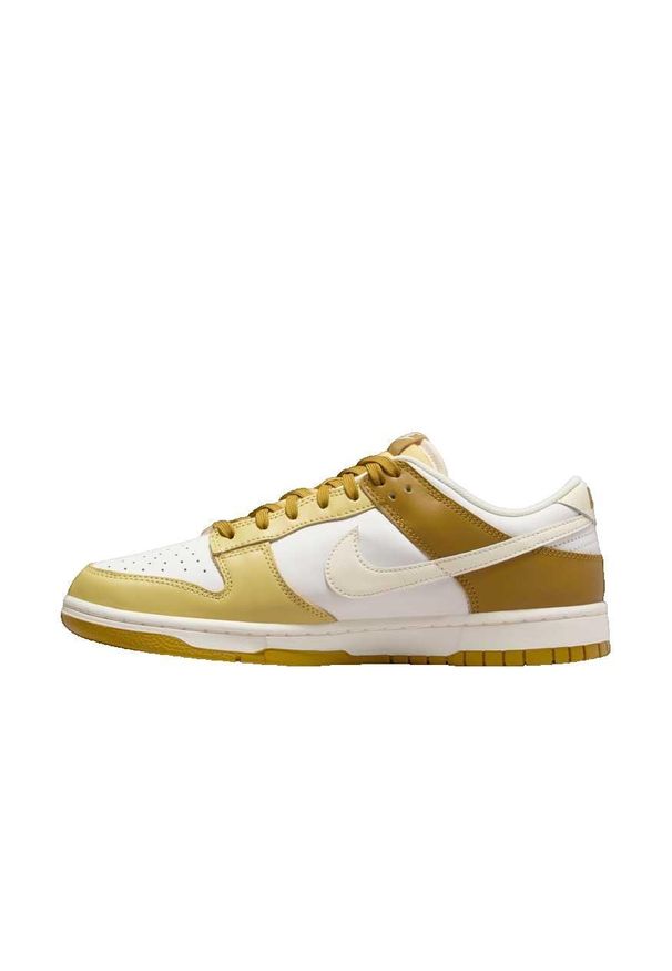 Buty Chłopak Nike Dunk Retro żółty. Okazja: na co dzień. Kolor: żółty. Materiał: syntetyk, tkanina, materiał. Sport: turystyka piesza