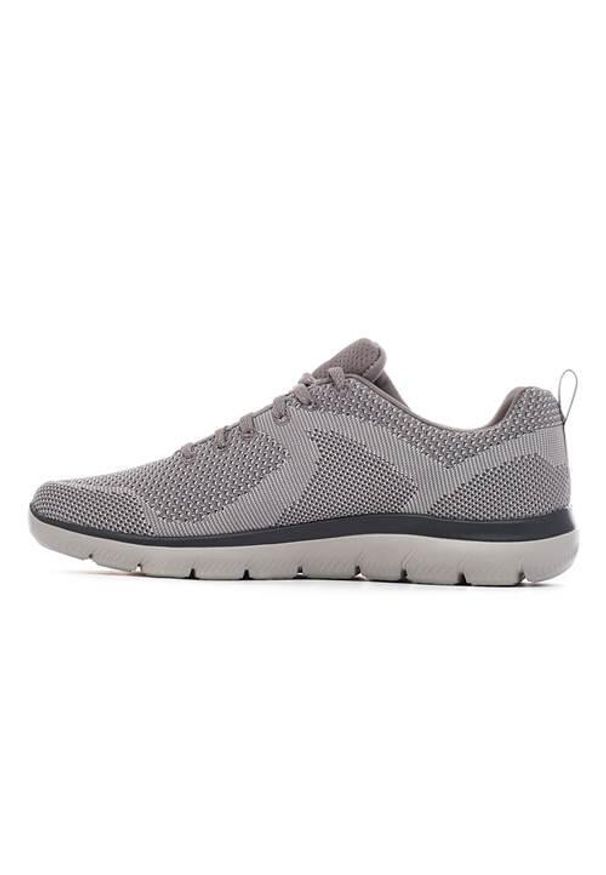 skechers - Buty do chodzenia męskie Skechers Summits Brisbane. Zapięcie: sznurówki. Kolor: szary. Materiał: tkanina. Szerokość cholewki: normalna. Sport: turystyka piesza