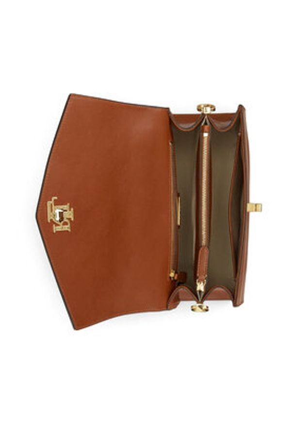 Lauren Ralph Lauren Torebka 431915781001 Brązowy. Kolor: brązowy. Materiał: skórzane