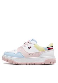 TOMMY HILFIGER - Tommy Hilfiger Sneakersy Low Cut Lace-Up Sneaker T3A9-33210-1355 Biały. Kolor: biały. Materiał: skóra #7