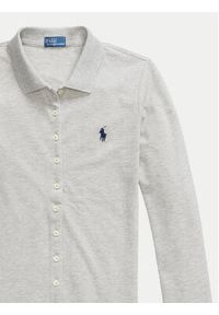 Polo Ralph Lauren Koszula 211941176001 Szary Slim Fit. Typ kołnierza: polo. Kolor: szary. Materiał: bawełna #4