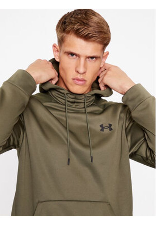 Under Armour Bluza Ua Armour Fleece Hoodie 1373353 Khaki Loose Fit. Kolor: brązowy. Materiał: syntetyk