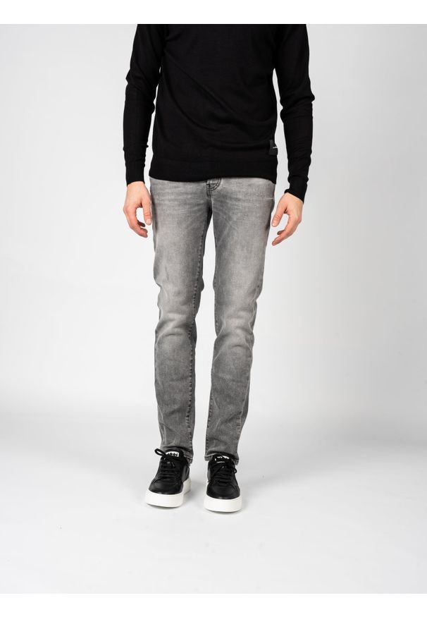 John Richmond Jeansy "Sid" | RMA22268JE | Mężczyzna | Szary. Okazja: na co dzień. Kolor: szary. Wzór: aplikacja, nadruk. Styl: casual
