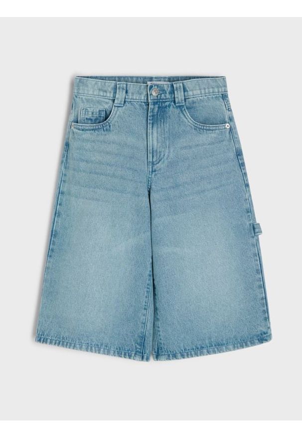 Sinsay - Szorty jeansowe bermudy - szary. Kolor: szary. Materiał: jeans