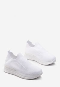 Born2be - Białe Buty Sportowe na Platformie Healia. Kolor: biały. Obcas: na platformie