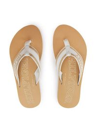 TOMMY HILFIGER - Tommy Hilfiger Japonki Hilfiger Beach Sandal FW0FW07905 Beżowy. Kolor: beżowy