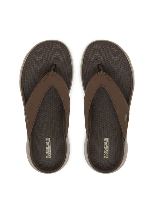 skechers - Japonki Skechers. Kolor: brązowy