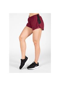 GORILLA WEAR - Damskie szorty 2 w 1 Gorilla Wear Salina. Kolor: czerwony, brązowy, wielokolorowy. Sport: fitness