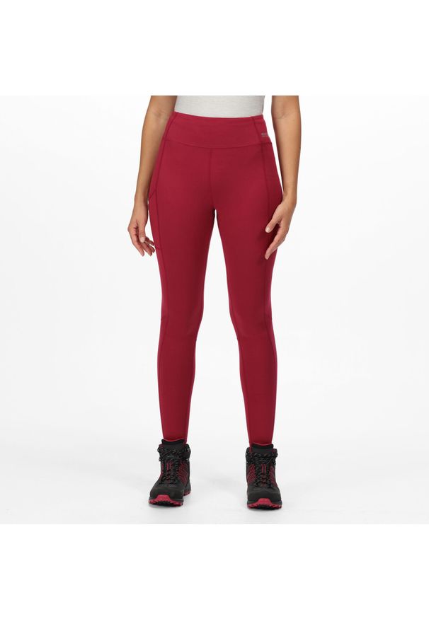 Holeen II Regatta damskie turystyczne legginsy. Kolor: różowy. Sport: turystyka piesza