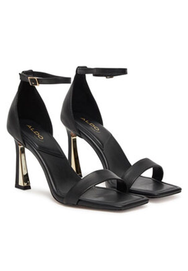 Aldo Sandały Rosali 13728098 Czarny. Kolor: czarny. Materiał: skóra