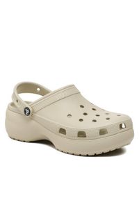 Crocs Klapki Classic Platform Clog W 206750 Beżowy. Kolor: beżowy. Obcas: na platformie
