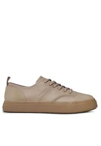 Calvin Klein Trampki Low Top Lace Up Lth HM0HM01045 Brązowy. Kolor: brązowy. Materiał: skóra