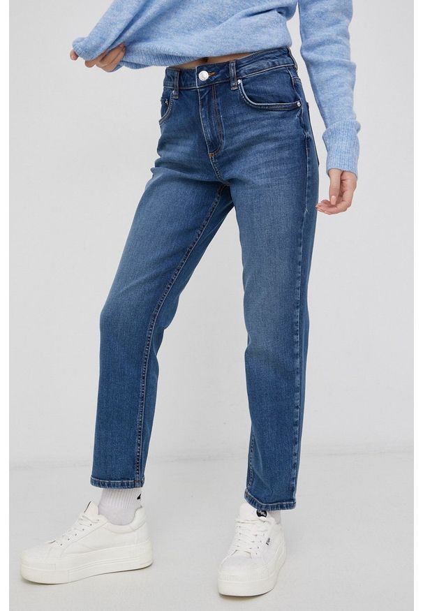 Tom Tailor Jeansy damskie medium waist. Kolor: niebieski