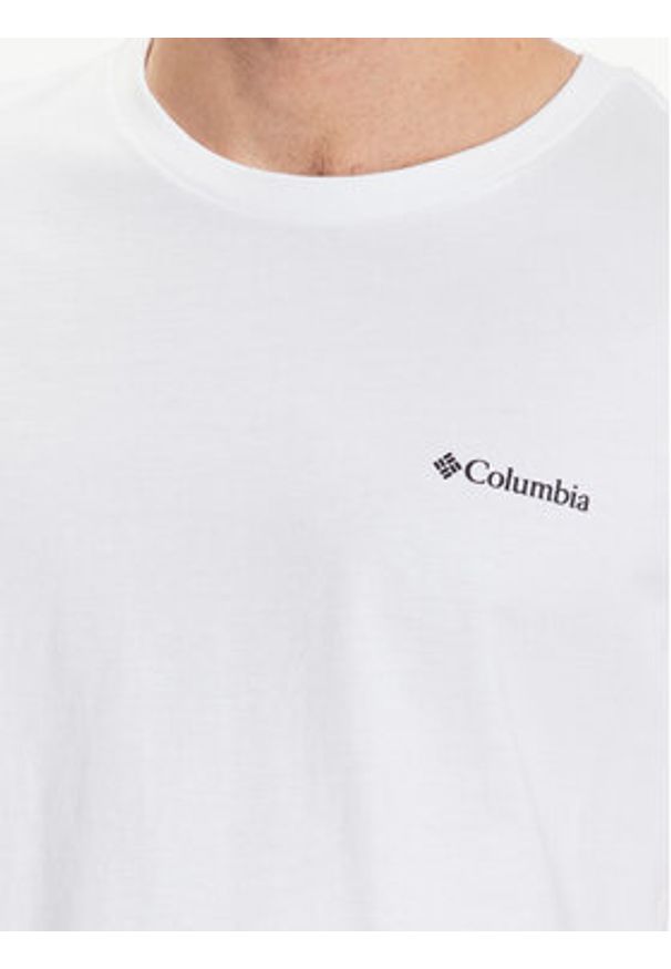 columbia - Columbia T-Shirt Basic Logo 1680053 Biały Regular Fit. Kolor: biały. Materiał: bawełna