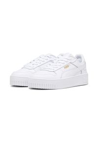 Puma - Młodzieżowe sneakersy Carina Street PUMA White Gold. Kolor: biały, wielokolorowy, żółty. Sezon: lato. Sport: turystyka piesza