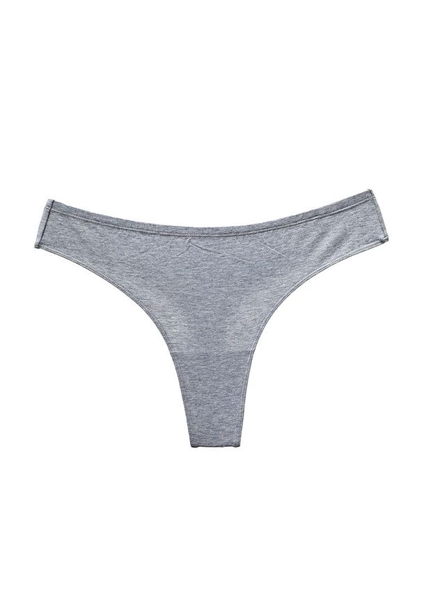 Intica - Stringi damskie minimalistyczne na co dzień Libora. Kolor: szary. Materiał: materiał