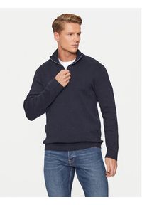 Jack & Jones - Jack&Jones Sweter Milano 12259664 Granatowy Relaxed Fit. Kolor: niebieski. Materiał: bawełna #7