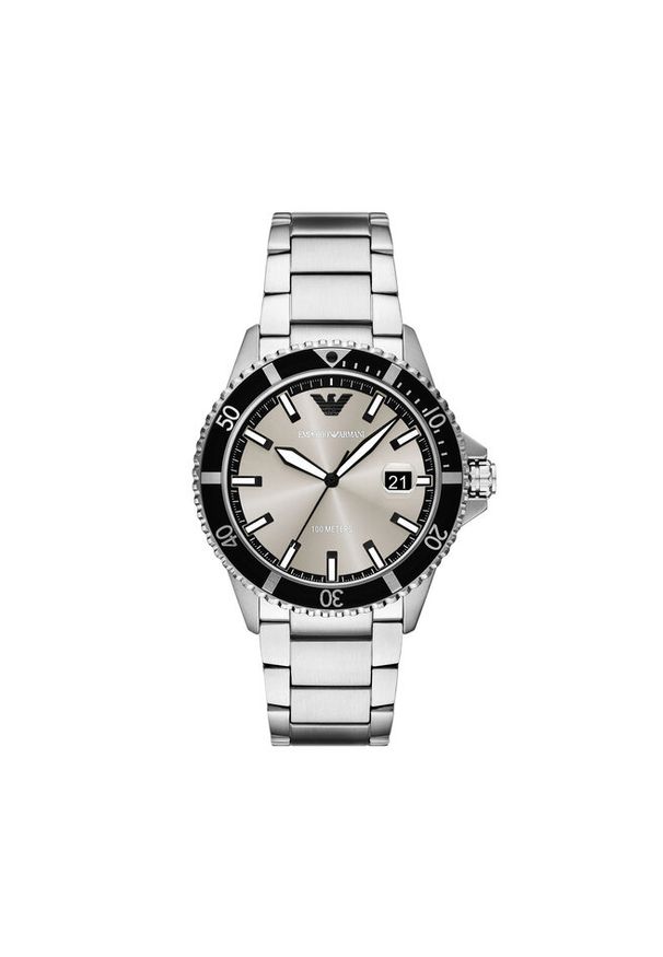 Zegarek Emporio Armani. Kolor: srebrny