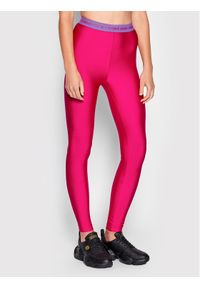 Versace Jeans Couture Legginsy 73HAC101 Różowy Slim Fit. Kolor: różowy. Materiał: syntetyk