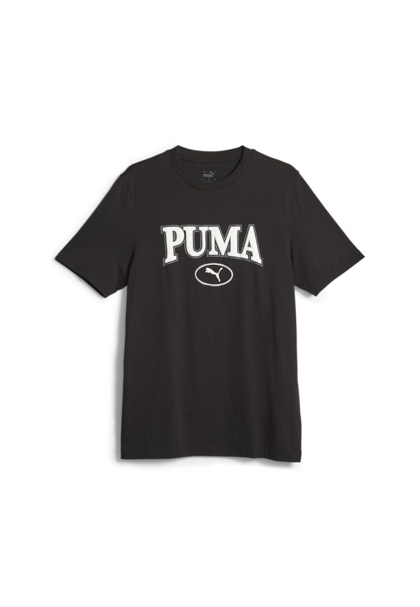 Koszulka Sportowa Męska Puma Squad. Kolor: czarny. Długość rękawa: krótki rękaw. Długość: krótkie. Sport: joga i pilates