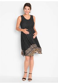 Sukienka ciążowa z dżerseju bonprix czarny. Kolekcja: moda ciążowa. Kolor: czarny. Materiał: jersey #5