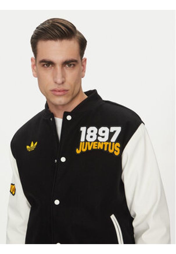 Adidas - adidas Kurtka bomber Juventus VRCT JF0451 Czarny Loose Fit. Kolor: czarny. Materiał: syntetyk