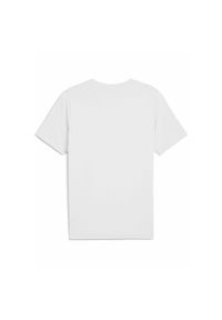Puma - Męska koszulka Graphics PUMA Wording PUMA White. Kolor: biały. Materiał: guma. Wzór: nadruk