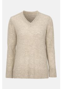 Cellbes - Sweter z wełny alpaka i przetworzonego poliestru. Kolor: beżowy. Materiał: poliester, wełna. Styl: klasyczny
