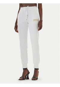 Versace Jeans Spodnie dresowe 80HAAT01 Biały Regular Fit. Kolor: biały. Materiał: bawełna #1