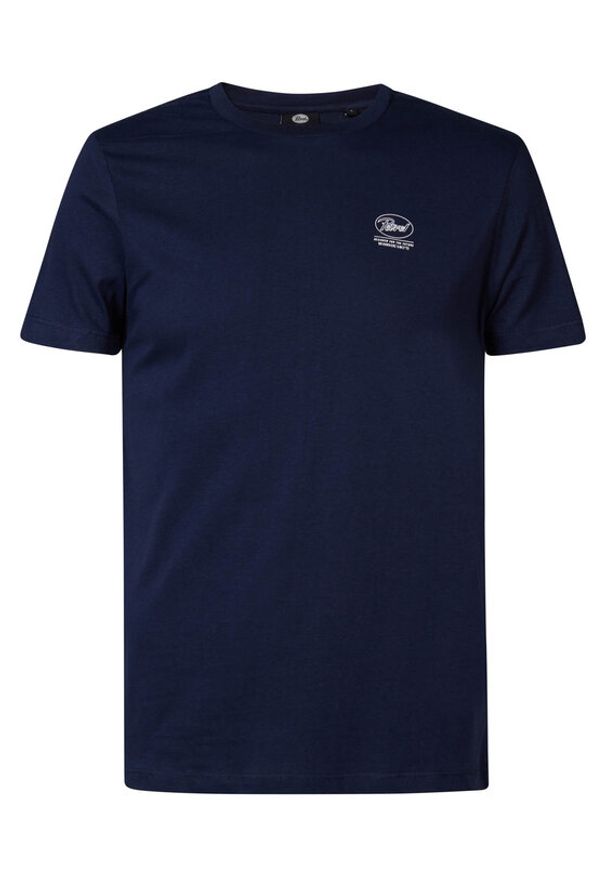Petrol Industries T-Shirt M-1030-TSR609 Granatowy Regular Fit. Kolor: niebieski