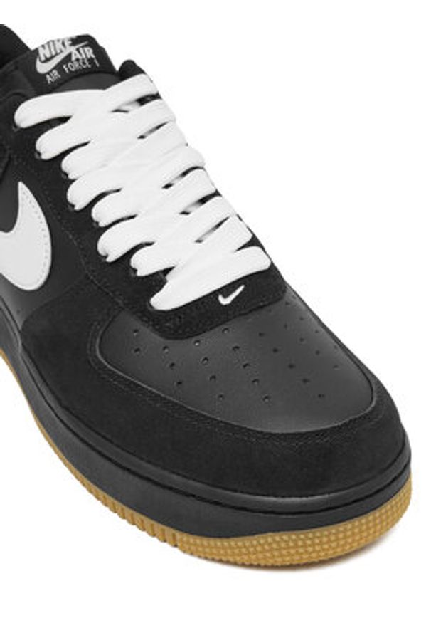 Nike Sneakersy Air Force 1 '07 LV8 IB6388 001 Czarny. Kolor: czarny. Materiał: zamsz, skóra. Model: Nike Air Force