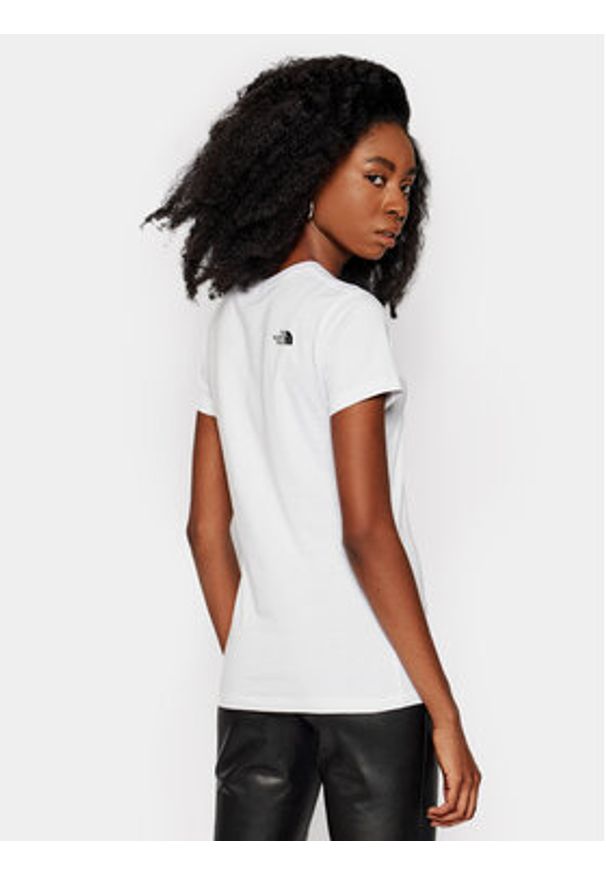 The North Face T-Shirt Easy Tee NF0A4T1Q Biały Slim Fit. Kolor: biały. Materiał: bawełna