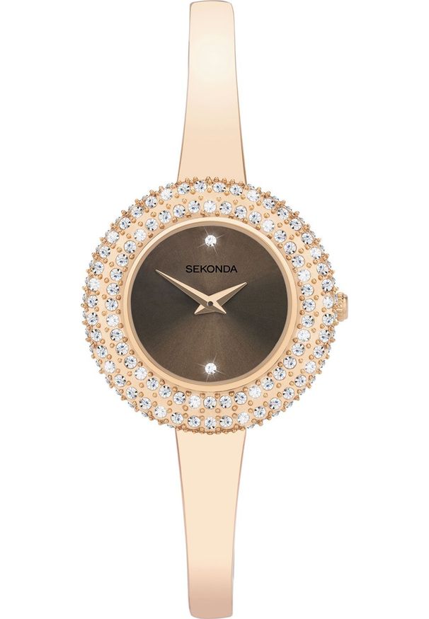 Zegarek Sekonda Zegarek damski Sekonda 40589 CYRKONIE różowe złoto. Kolor: złoty, wielokolorowy, różowy