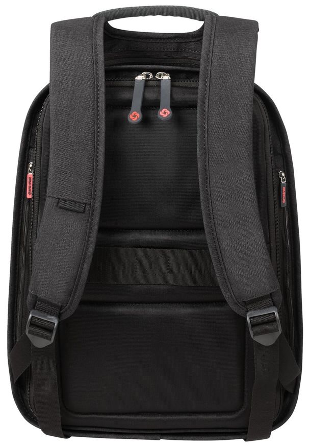Plecak Samsonite 130109-T061 Securipak S 14.1'' black steel. Materiał: materiał, tkanina. Styl: biznesowy