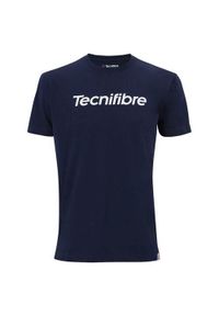 TECNIFIBRE - Koszulka treningowa męska Tecnifibre Team. Kolor: niebieski. Materiał: bawełna. Długość rękawa: krótki rękaw. Długość: krótkie