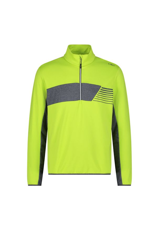 Golf męski techniczny CMP 34L4137. Okazja: na co dzień. Typ kołnierza: golf. Kolor: zielony. Styl: casual, sportowy