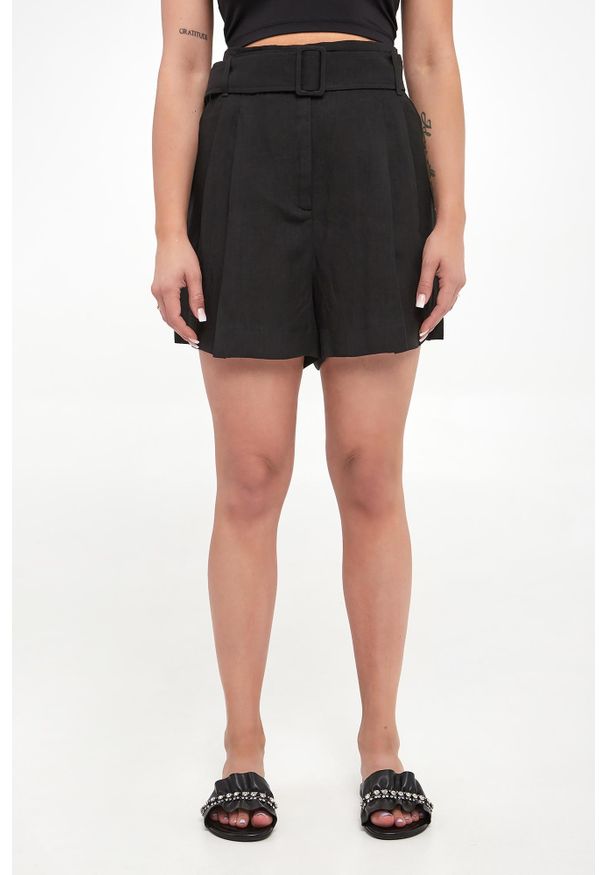 Marella - Spodenki damskie lniana Panama MARELLA. Materiał: len