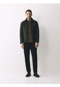 Reserved - Longsleeve z merceryzowanej bawełny - zielony. Kolor: zielony. Materiał: bawełna. Długość rękawa: długi rękaw