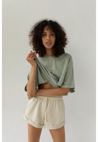 Marsala - T-shirt typu oversize w kolorze MINT GREEN - COY. Materiał: bawełna, elastan. Styl: elegancki #1