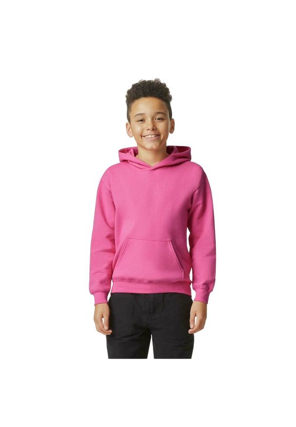 GILDAN - Bluza Dziecięca/dziecięca Softstyle Plain Fleece Midweight Hoodie. Kolor: różowy