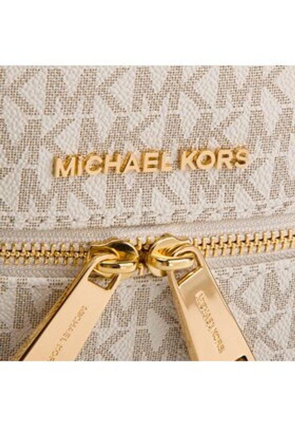 MICHAEL Michael Kors Plecak Rhea Zip 30S7GEZB1B Beżowy. Kolor: beżowy. Materiał: skóra