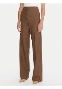 Marella Spodnie materiałowe Tales 2523136241 Beżowy Regular Fit. Kolor: beżowy. Materiał: wełna