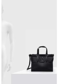 Armani Exchange torebka kolor czarny. Kolor: czarny. Rodzaj torebki: na ramię #4